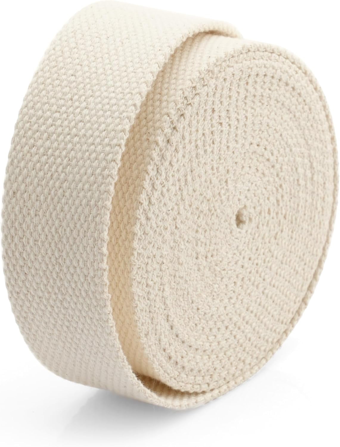 Natural Cotton Webbing Ribbon for Arts & Crafts, Fabric Purse Strap, Belting, Tote Bags (1 1/4 Inch, 5 Yards)