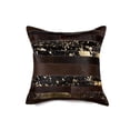 thumbnail image 1 of Natural Cowhide Pillow 18x18 Black Silver Torino Madrid 1-Piece, 1 of 2