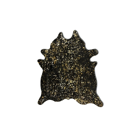 Natural Scotland Cowhide Rug | Black & gold | 5'x7'