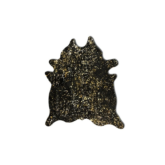 Natural Scotland Cowhide Rug | Black & gold | 5'x7'
