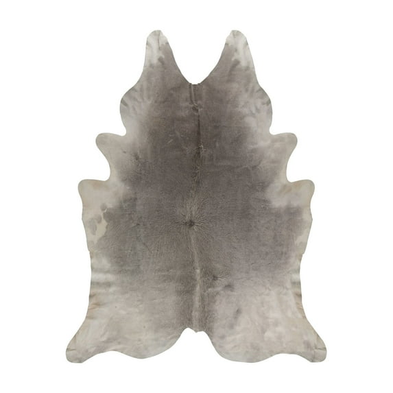 Natural Kobe Cowhide Rug | Grey & white | 6'x7'