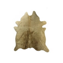 Natural Geneva Cowhide Rug | Gold | 6'x7'