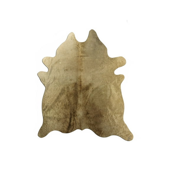 Natural Geneva Cowhide Rug | Gold | 6'x7'