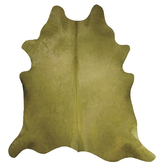 Natural Geneva Cowhide Rug | Lime | 5'x7'
