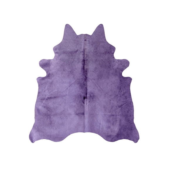 Natural Geneva Cowhide Rug | Purple | 6'x7'