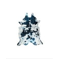 thumbnail image 1 of Natural Scotland Cowhide Rug | Black,white & metallic blue | 5'x7', 1 of 2
