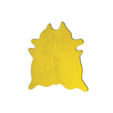 Natural Geneva Cowhide Rug | Yellow | 5'x7'