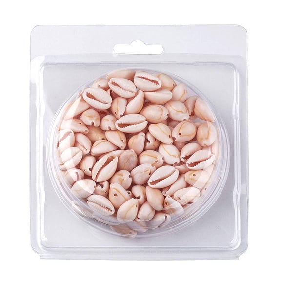 Natural Cowrie Shell Beads Oval Seashell color 10~18x9~12x3~8mm Hole: 1~2mm 120~150pcs/box