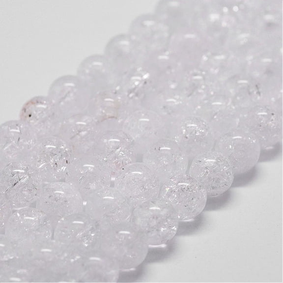 Natural Crackle Quartz Beads Strands Round 14mm Hole: 1mm about 25pcs/strand 14.9 inch~15.1 inch