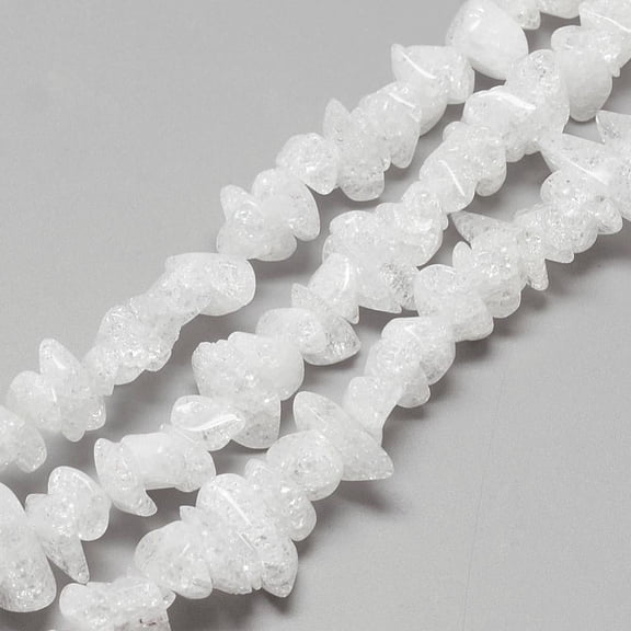 Natural Crackle Quartz Crystal Beads Strands Chip 6~18x4~10x4~8mm Hole: 1mm about 92pcs/strand 15.7 inch