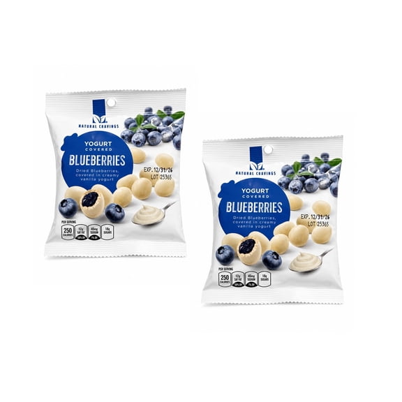 Natural Cravings Yogurt Covered Blueberries Dried Blueberries Creamy Vanilla Yogurt 2-Pack 1.75oz
