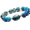 thumbnail image 1 of Natural Crazy Lace Agate 10-14mm Round & Oval Shape Smooth Cut Beads Stretchable Bracelet for Men & Women., 1 of 4