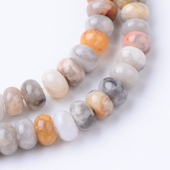 Natural Crazy Lace Agate Bead Strands Rondelle 6x4mm Hole: 1mm about 95~98pcs/strand 14.17~14.96 inch