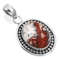 thumbnail image 1 of Natural Crazy Lace Agate Women Jewelry 925 Sterling Silver Pendant, 1 of 4