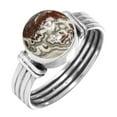 thumbnail image 1 of Natural Crazy Lace Agate Women Jewelry 925 Sterling Silver Ring, 1 of 6