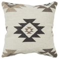 thumbnail image 1 of Natural, Cream & Beige Classic Ikat Pattern Throw Pillow, 1 of 1