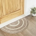 thumbnail image 1 of VHC Brands Jute Rug Half Circle with Pad, Natural and Crème, 16.5x33, 1 of 10