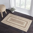 thumbnail image 1 of VHC Brands Jute Rug Rectangle with Pad, Natural and Creme, 27x48, 1 of 10