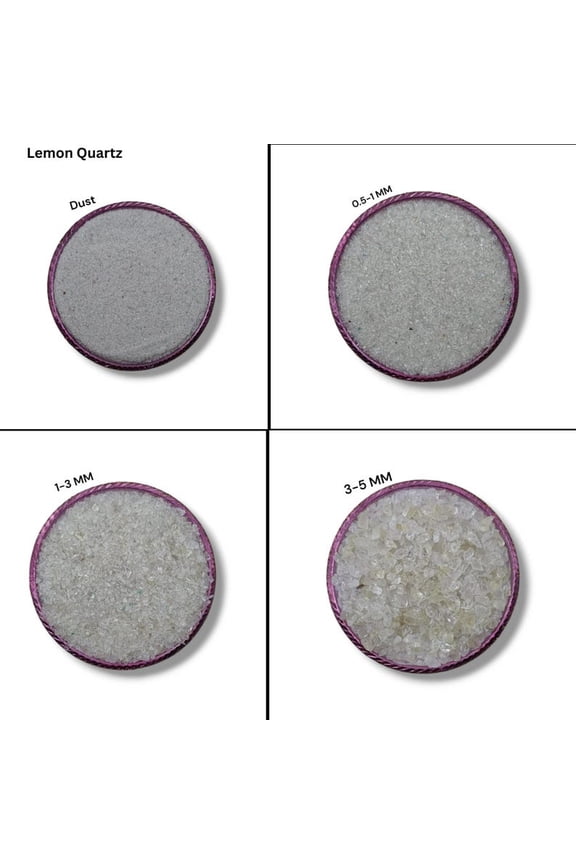 Natural Crushed Lemon Quartz Coarse Gemstone Powder Crushed All Size For Woodwork, Ring Inlay Lemon Quartz Healing Stone Powder Inlays 3 to 5 MM 50 Gram ( 1.76 OZ )