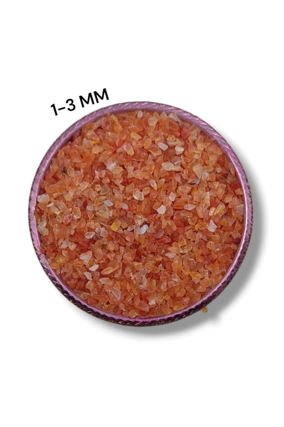 Natural Crushed Red Carnelian Gemstone Coarse Crushed For 1 to 3 MM Woodwork, Ring Inlay Carnelian Healing Stone Powder, Resin Inlay 500g