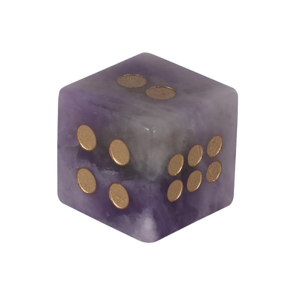 Natural Crystal 6 Sided Round Corner Dices Mult Sided Role Playing Dices for Table Game, Classroom Teaching Easy to Use