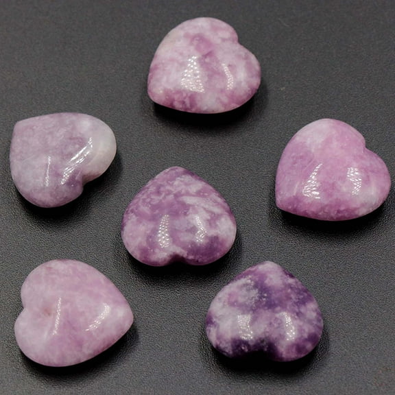 Natural Crystal Agate Heart Ornament 20mm Polished Gemstone DIY Decoration Valentine's Gift Undrilled Raw Stone Small Love Token Classroom Party Favor 1 Piece