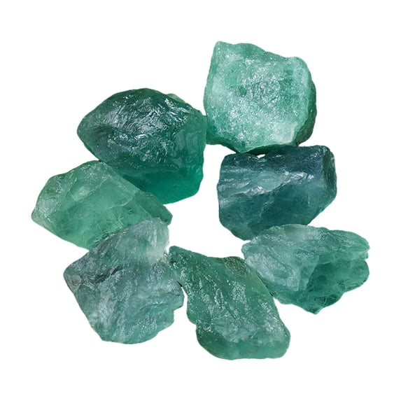 Natural Crystal Aroma Stone Diffuser, 3-5Cm Size 100G Multiple Pieces Pack, Including Purple Yellow Green Fluorite For Mental Boost Negative Energy Protection One Size Green