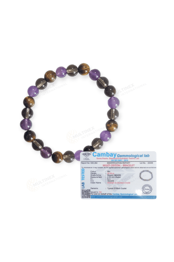 Natural Crystal Bracelet for Strenght & Courage (Certified)
