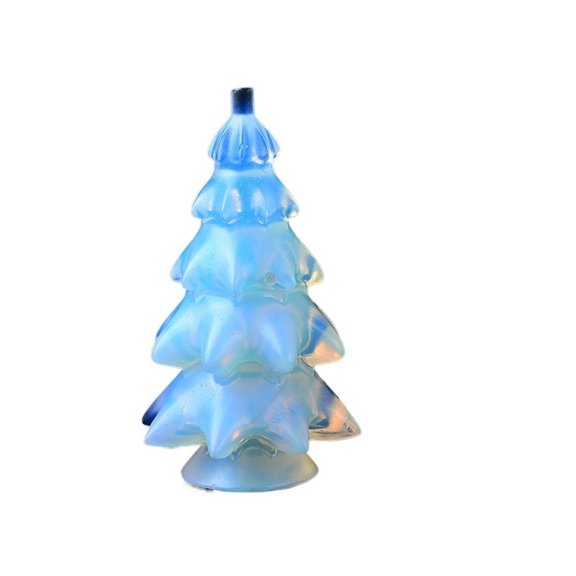 Natural Crystal Christmas Tree Sculpture  Handcrafted Crystal Tree Figurine, Holiday Decorative Crystal Art