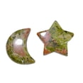 thumbnail image 1 of Natural Crystal Crescent Moon & Star Stones Polished Gemstone Charms for Crafts, Multi-Color Assortment, No Holes(Blue Aventurine), 1 of 6