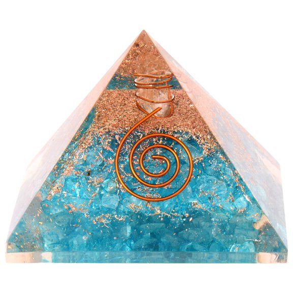 Natural Crystal Energy Generator Apatite Orgone Pyramid EMF Protection Healing Crystal