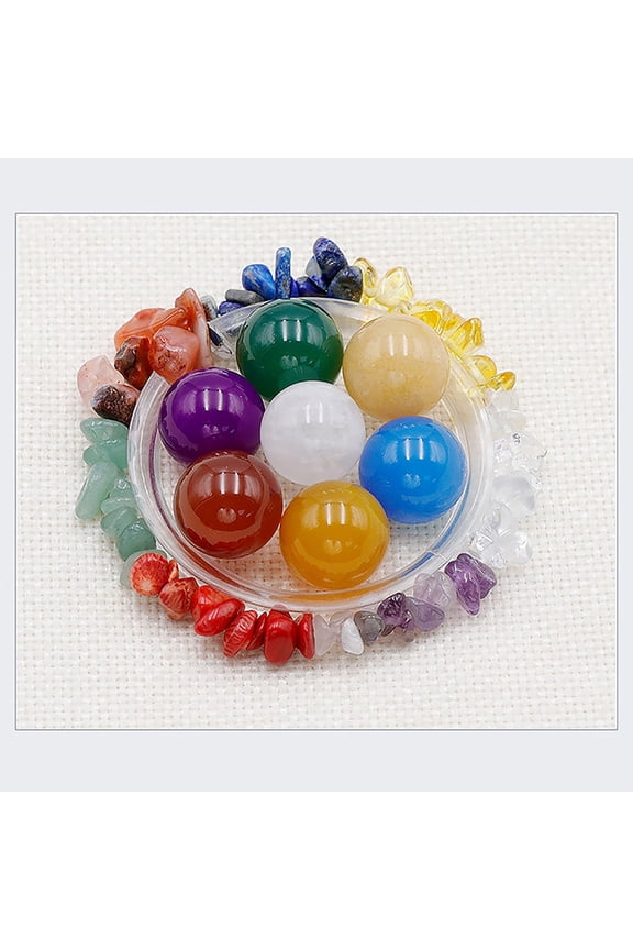 Natural Crystal Gemstone Combination Set, Hexagonal Pendant Necklace With Colorful Stones And Gift Box For Chakra Healing Meditation Jewelry Making And Collection