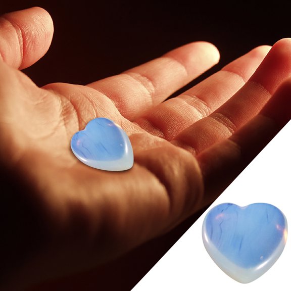 Natural Crystal Heart Ornament Pink Agate Tiger Eye Stone Non-Porous Peach Heart Decor Gift Natural Stone Craft Ornament,Crystal Ornament,S,1PC