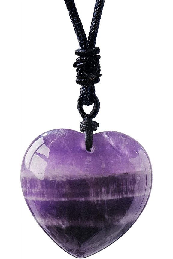 Natural Crystal Love Shape Energy Pendant Healing Protection Balance Chakra Reiki Beloved Female Mom Mother'S Day Lover Gift[o7527]