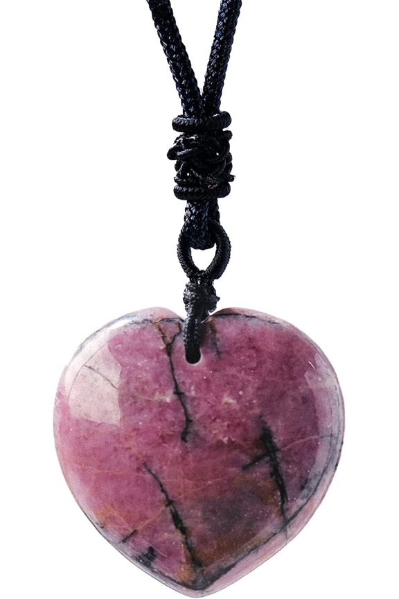 Natural Crystal Love Shape Energy Pendant Healing Protection Balance Chakra Reiki Beloved Female Mom Mother'S Day Lover Gift[o7531]