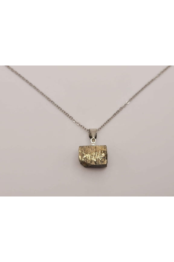 Natural Crystal Necklace Pyrite Stone Gift for her Healing Crystals
