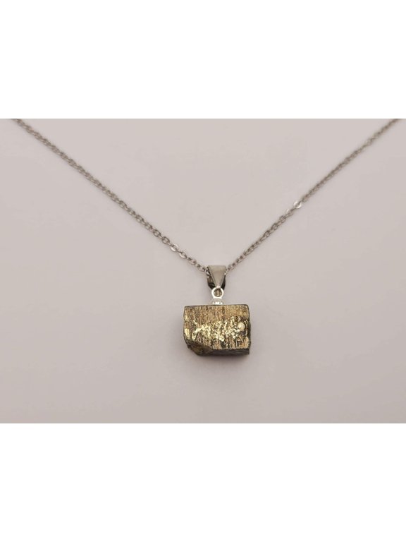 Natural Crystal Necklace Pyrite Stone Gift for her Healing Crystals