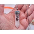 thumbnail image 1 of Natural Crystal Necklace Rose Quartz With Opal  Tiger's Eye Point Necklace, 1 of 10