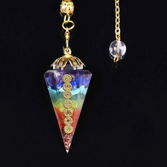 Natural Crystal Pendulum Charm Healing Energy Pendant -