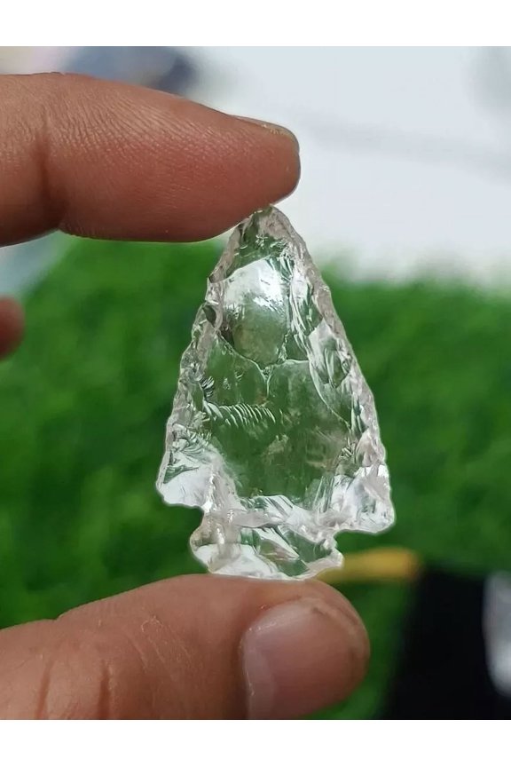 Natural Clear Quartz Arrowhead Crystal Point for Decor and Reiki