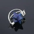 thumbnail image 1 of Natural Crystal Quartz Pendant Gemstone Merkaba Star Chakra Pendulum Spinning, 1 of 9