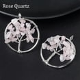 thumbnail image 1 of Natural Crystal Quartz Tree of Life Wire Wrapped Stone Pendant Necklace Healing, 1 of 6
