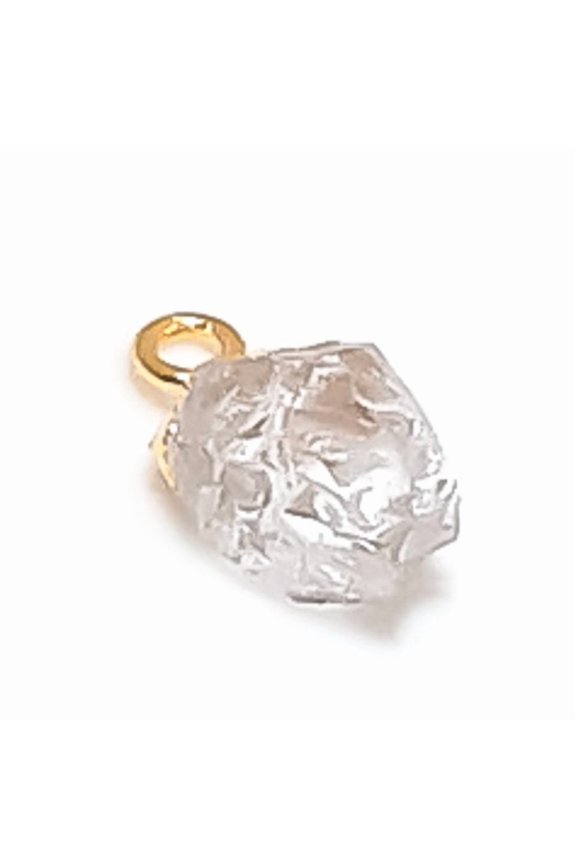 Natural Crystal Rough Gemstone 925 Sterling Silver Jewelry Pendant 0.59"