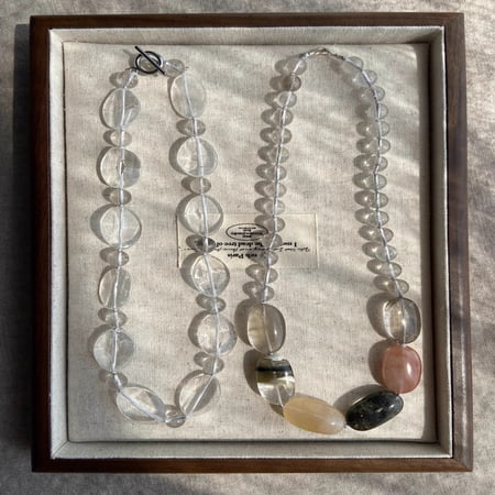 Natural Crystal Rough Stone Vintage Necklace price history and forecast - Findci