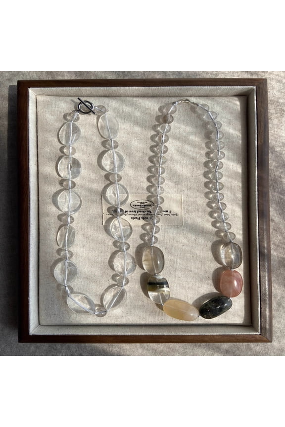 Natural Crystal Rough Stone Vintage Necklace