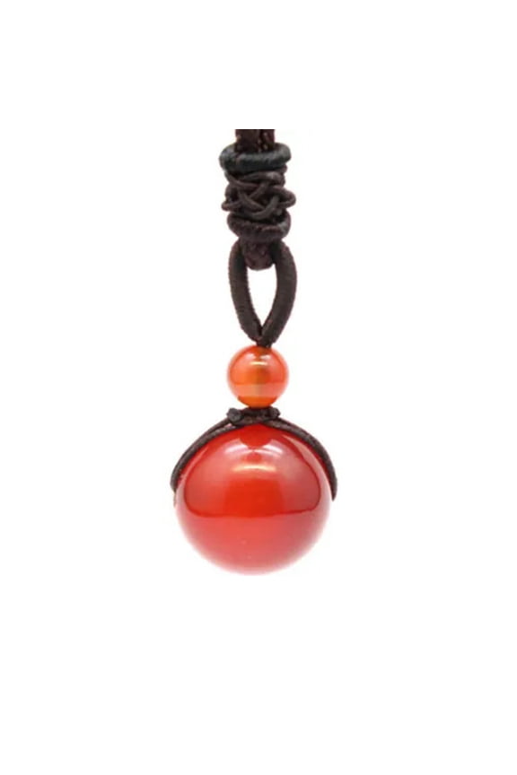 Natural Crystal Round Beads Balls Chakra Quartz Necklace Pendant Healing Reiki