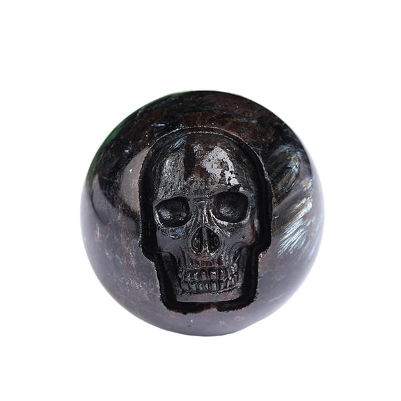 Natural Crystal Skull Half-Gem Ghost Head Carving Handcrafted Gemstone Art Sculpture for Halloween Dcor, Home Dcor, or Gift