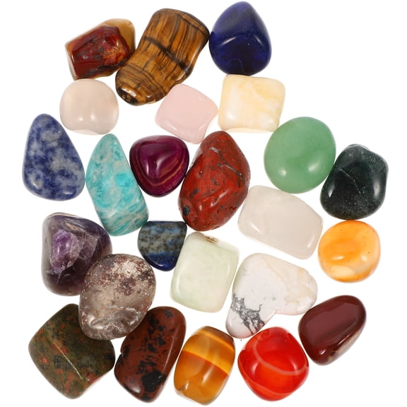 Natural Crystal Stone Mineral Mushroom Decor Massage Stones Small Energy 24 Pcs