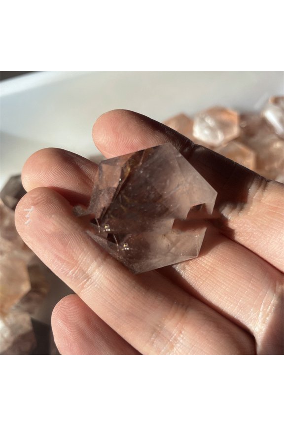 Natural Crystal Stone Polished Six-pointed Star Pendant Ornaments