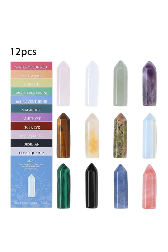 Natural Crystal Stones Assortment Including Amethyst Rose Quartz And Tiger Eye For Meditation Chakra Balancing And Spiritual Practice